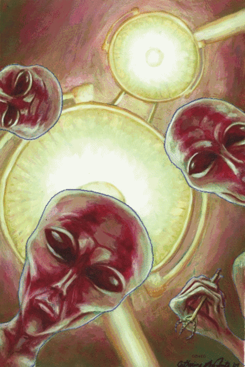 修道图 似乎象征着地狱,人间,天堂 还有一个坐在蒲团上打坐的道士形象