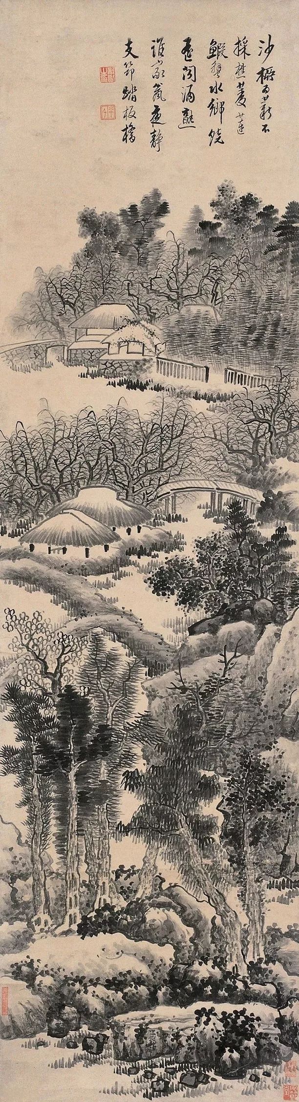 龚贤|龚贤山水册：黑白灰的魅力