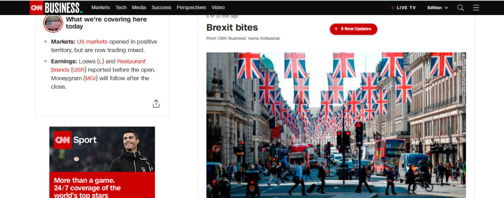 全球财经新闻头条| 英国2018年经济增长率创六