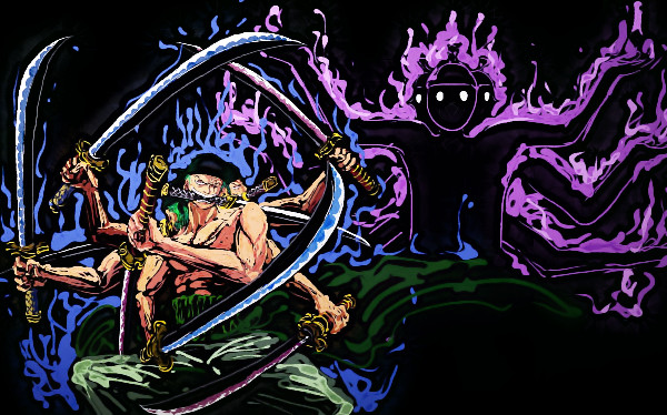 动漫,海贼王,索隆,鬼气,九刀流