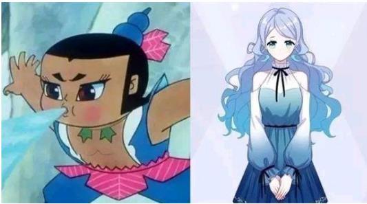 《葫芦娃》集体娘化,大娃温婉金刚娃可爱,看到水娃,网友:想娶