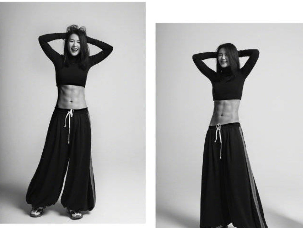 袁姗姗再次秀腹肌,实力证明"胖着玩"但却都没有她硬核?