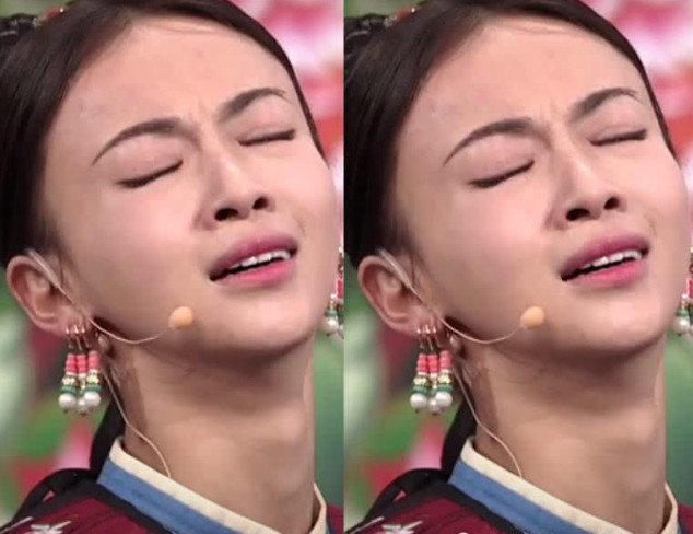 不过她的真实颜值在镜头的怼拍下也曝光了,当天还是哭戏,皮肤状态算是