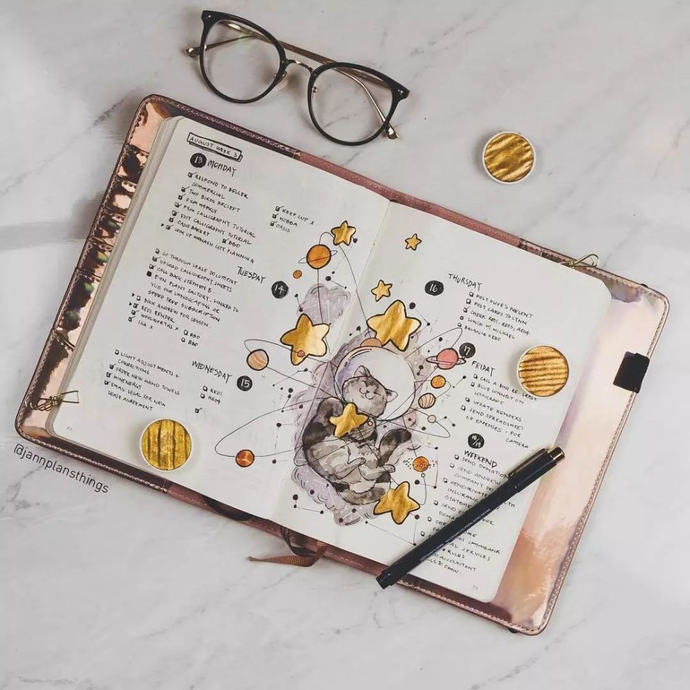 谁说水彩不适合画在手帐本上?看这一组排版让你大开眼界!