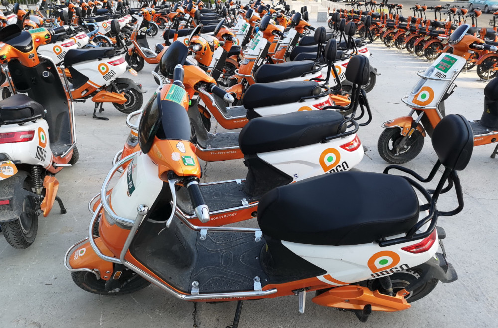 济南西郊现共享电动车,倒地铁更方便了