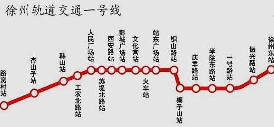 徐州地铁1号线1期进展顺利,计划9月开通,途经云龙区等地区