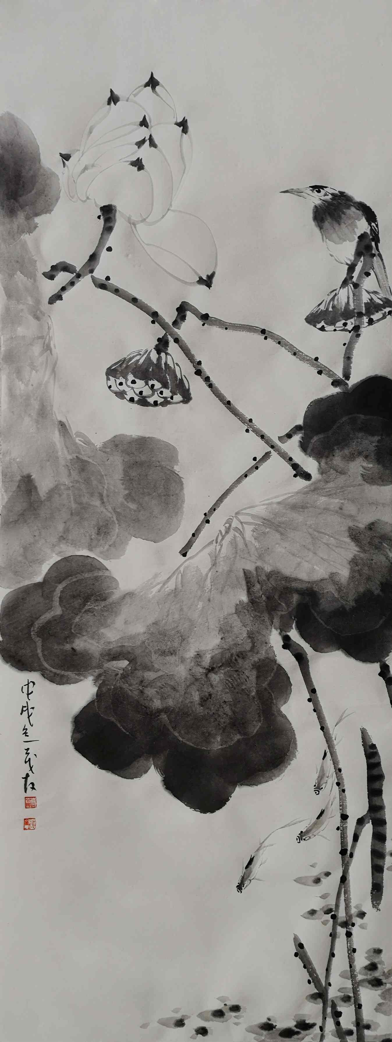 己亥年蔡茂友水墨荷花作品欣赏四