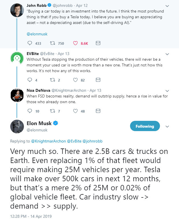 马斯克表示 特斯拉将在未来12个月内生产超过50万辆汽车 业界 硬派科技
