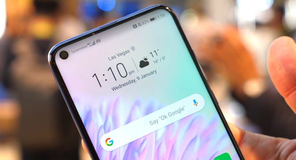 传荣耀20标准版采用侧边指纹或配62英寸lcd挖孔屏