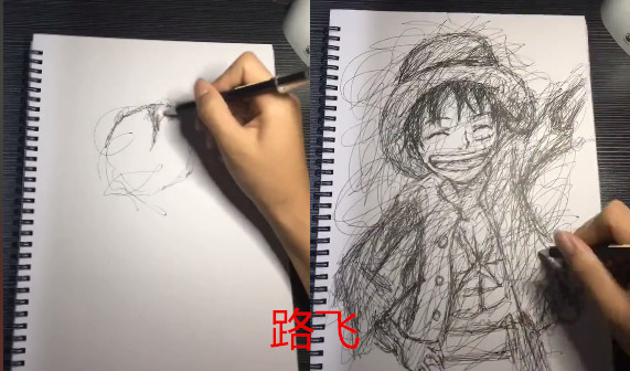 美术生"乱画"火了,忍了毒液,忍了绿谷,看到路飞:想学!