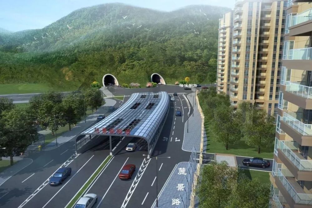 麓景路南延线隧道工程岭北效果图麓景路南延线建成将完善湖南湘江新区