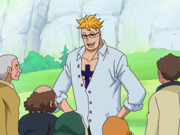 马尔科时隔两年登场,如今戴上眼镜弃武从文,在白胡子家乡当村长