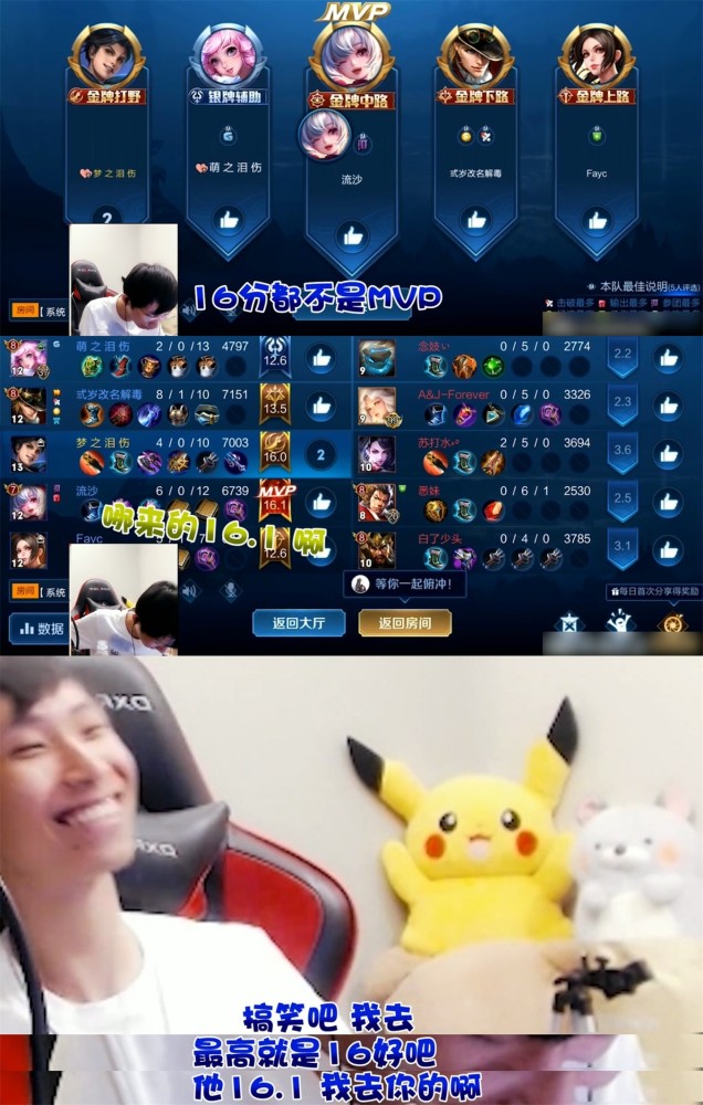 梦泪超过100%的曜,mvp不是他,女友:哪来的16.