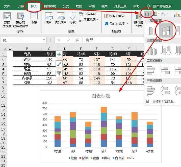 excel多层柱形图来了!