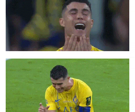 5-6丢冠,冲击双冠王失败,c罗倒地痛哭,被扶起仍痛哭 低头不语_腾讯新