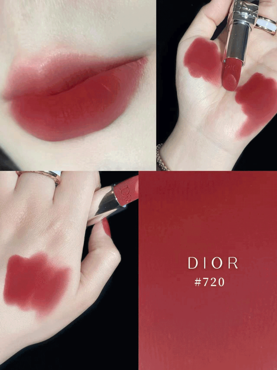 dior限定款口红套装,4大热门色号一键全搞定,一抹提气色,衬肤色,气质