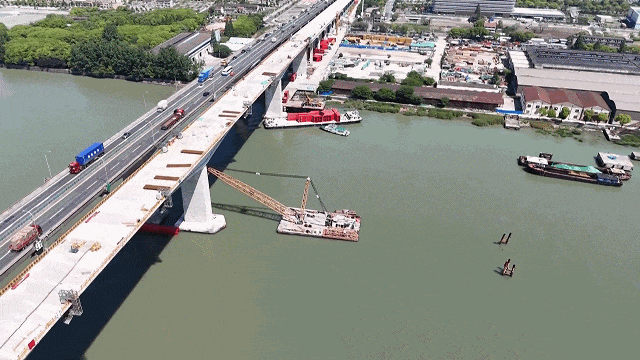 奉浦大桥"防撞条"升级了,桥墩防撞能力提升至5000吨级