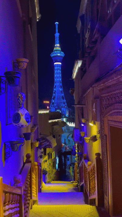 赏夜景,还得是喀什古城!