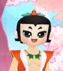 二娃发饰黑色的短发上顶着一个橙色的小葫芦,仿佛蕴藏着神秘宝藏,慧眼