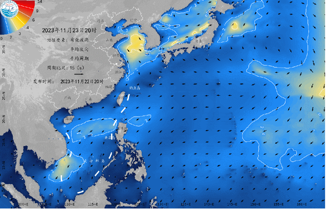 国家海洋预报台继续发布海浪蓝色预警山东福建近岸海域有中到大浪