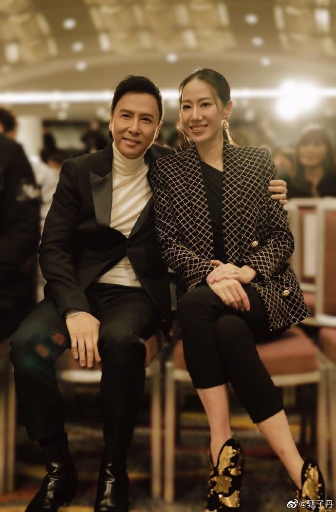 甄子丹晒亲吻照为小18岁老婆庆生,甜喊"世界上最美丽的女人":我这辈子