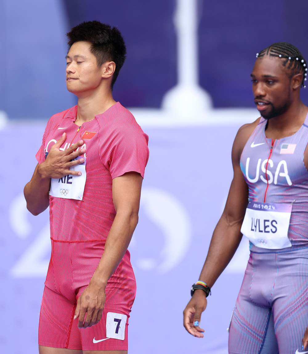 巴黎奥运会丨田径——男子100米:谢震业亮相赛场