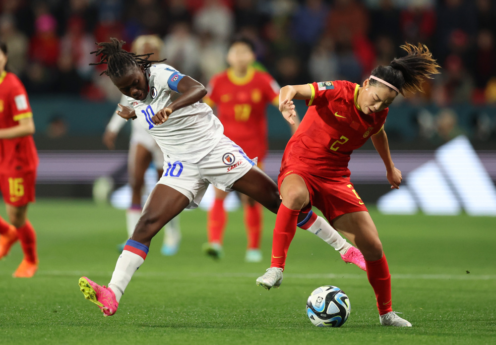 女足世界杯足球d组小组赛中国队对阵海地队5