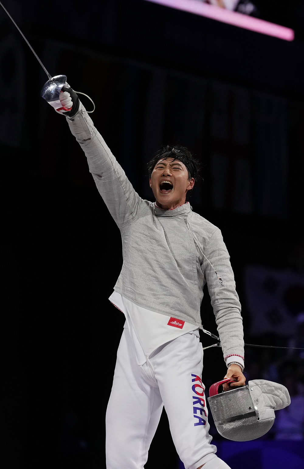 巴黎奥运会丨击剑——男子团体佩剑金牌赛:韩国队胜匈牙利队