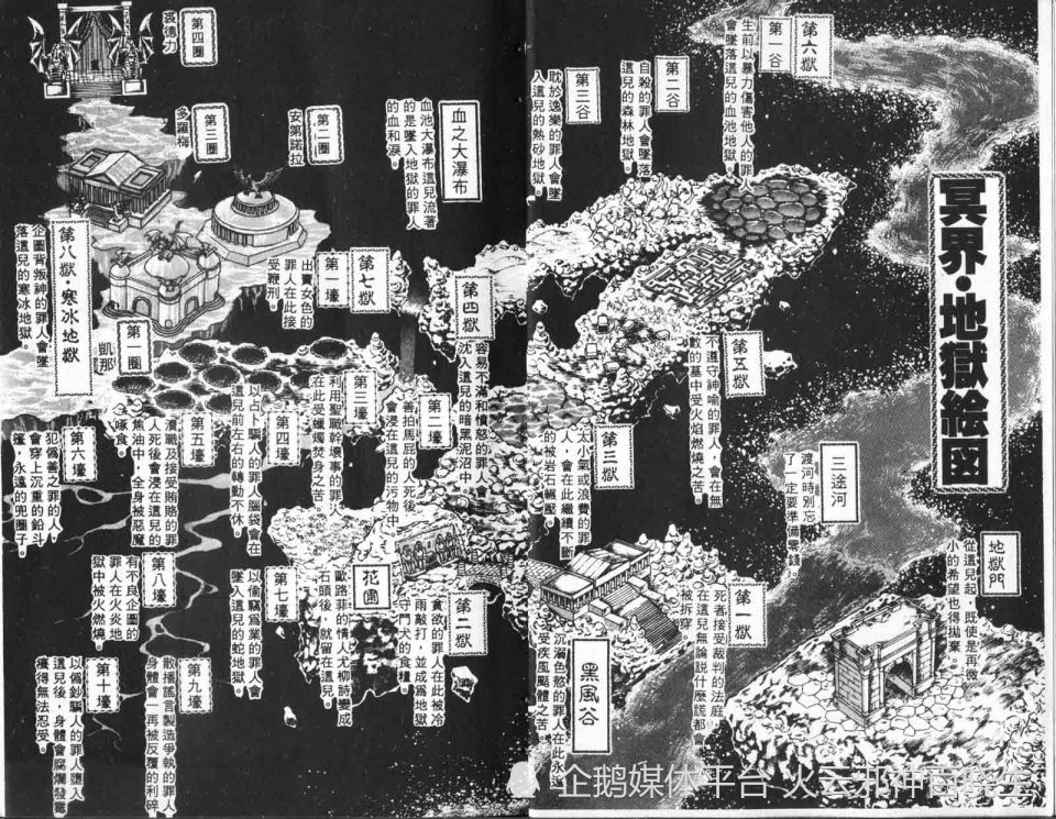 圣斗士冥王篇被腰斩,我们按车田正美原版冥界地图溜达一圈