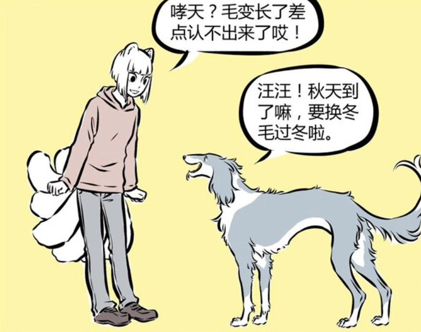 非人哉：长发哮天两种形态都好看，九月因为小玉而不敢留长发-古次元