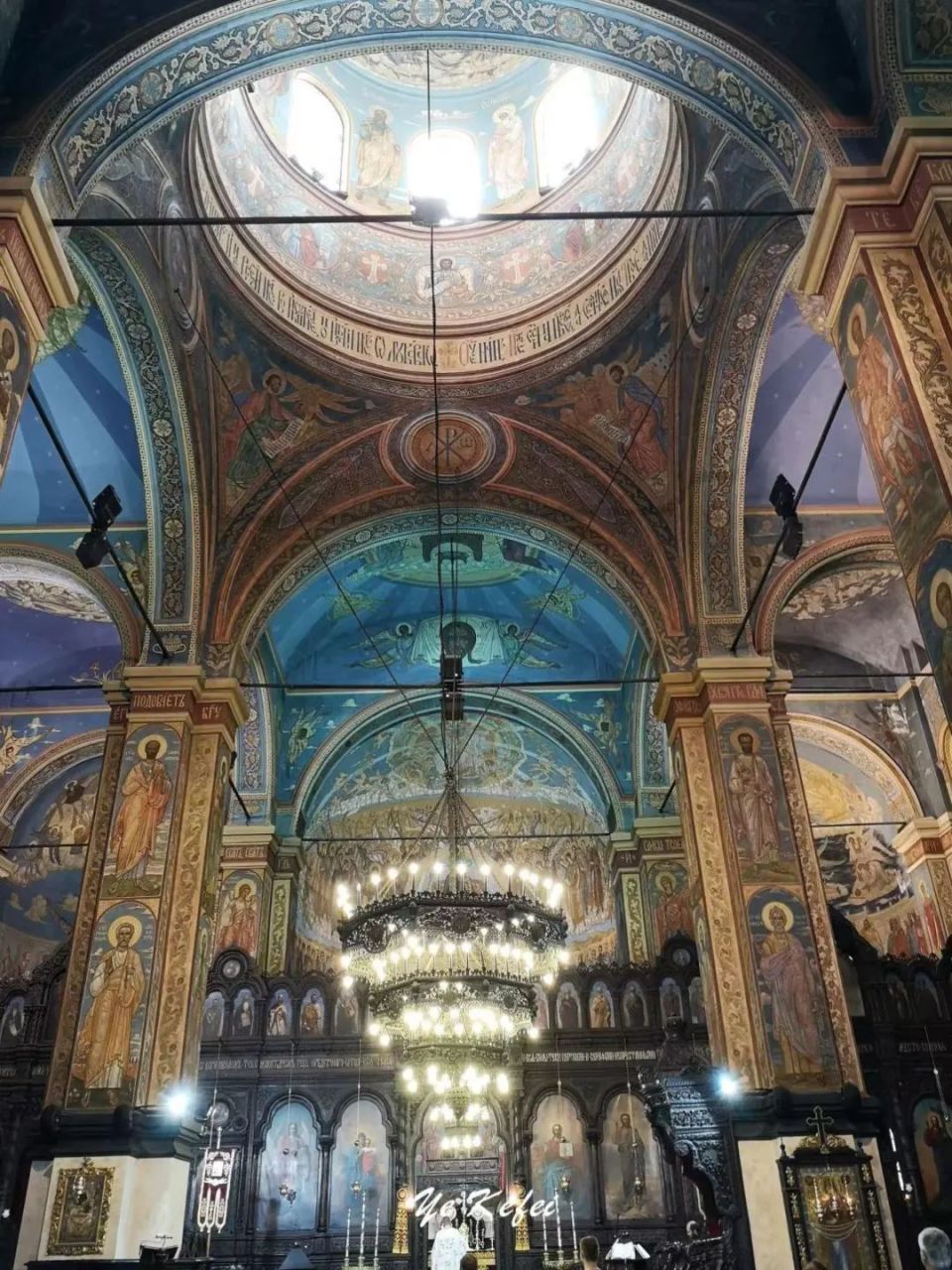 圣母升天大教堂内部▲圣母升天大教堂内部遍布壁画▲从技术上来说,它