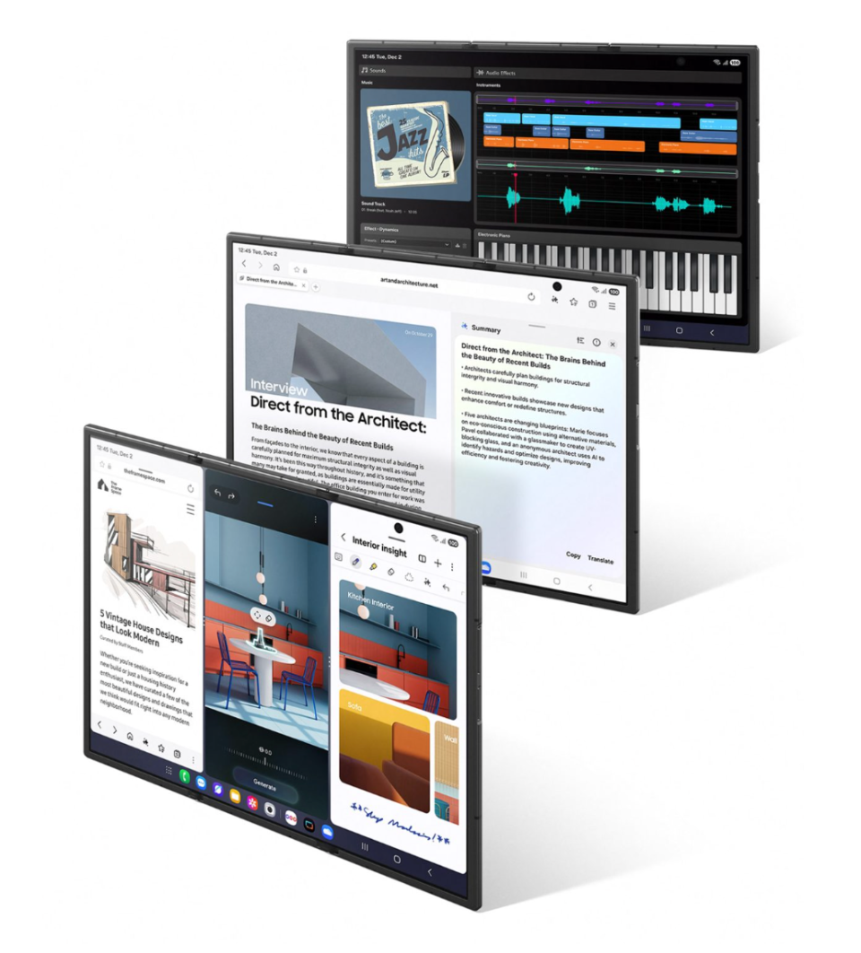 三星首款三折叠来了！比华为晚，还比华为厚-腾讯新闻