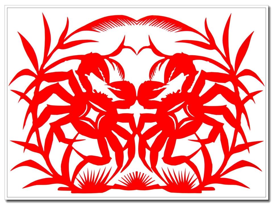 一组有学问的螃蟹剪纸_腾讯新闻