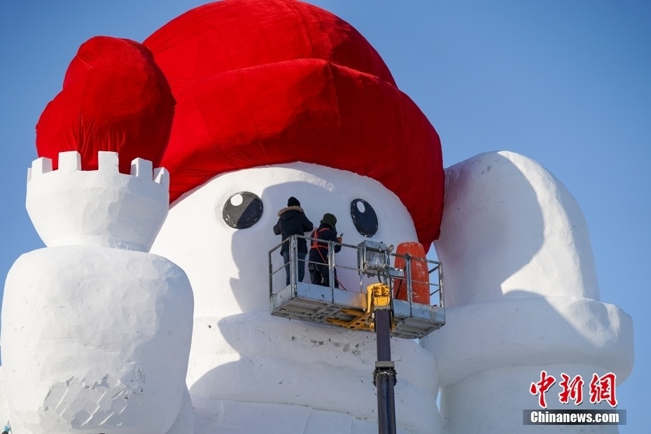 黑龙江哈尔滨雪人谷内大雪人将亮相