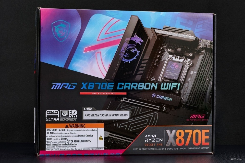 微星 MSI MPG X870E CARBON WIFI 暗黑主板评测：全新升级，越级配置！_腾讯新闻