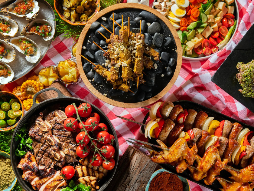 此次主题早午餐涵盖了亚洲,南美洲等多种中,西式烧烤美食,包括韩式