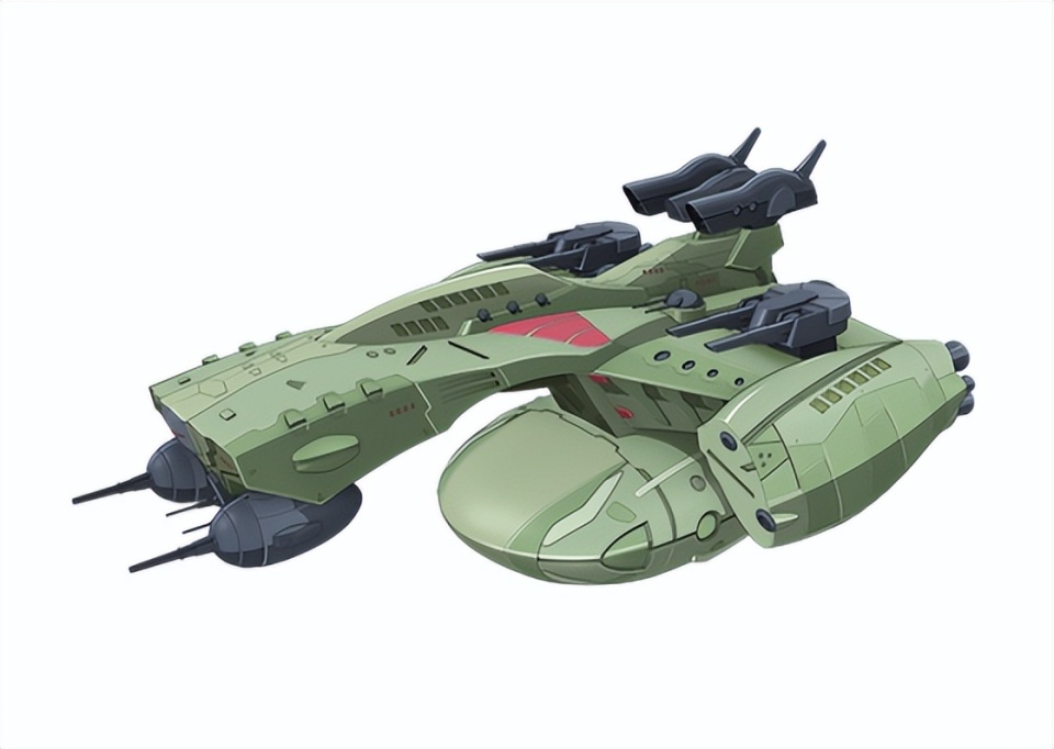 最经典的纳斯卡级战舰,属于是宇宙量产型高度战斗舰,武装很多,不过大