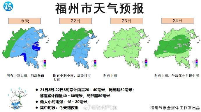 暴雨!大雨!福州接下来