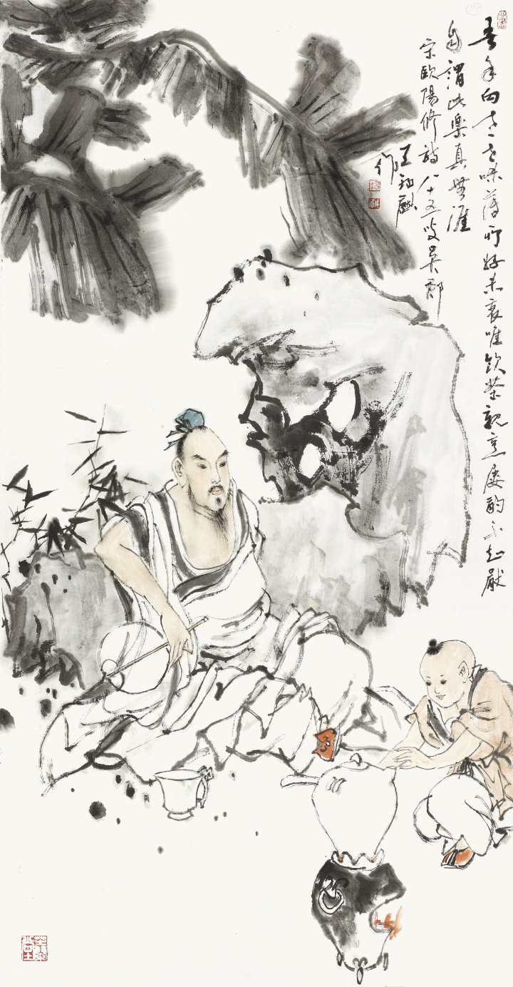 王锡麒:深研唐寅,仇英画法,在写意文人画中独具风格_腾讯新闻