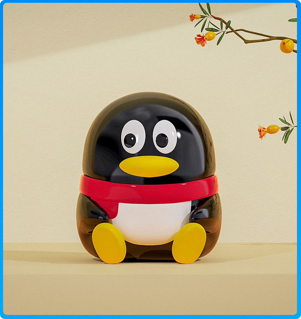 他说:「拥有qq的那一年我才十岁,转眼二十多年了,能见证到新图标的