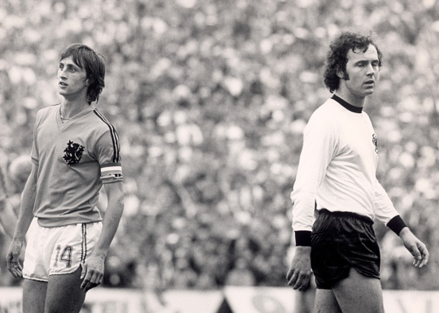 上一代绝代双骄天堂再聚首皇帝贝肯鲍尔和飞人克鲁伊夫