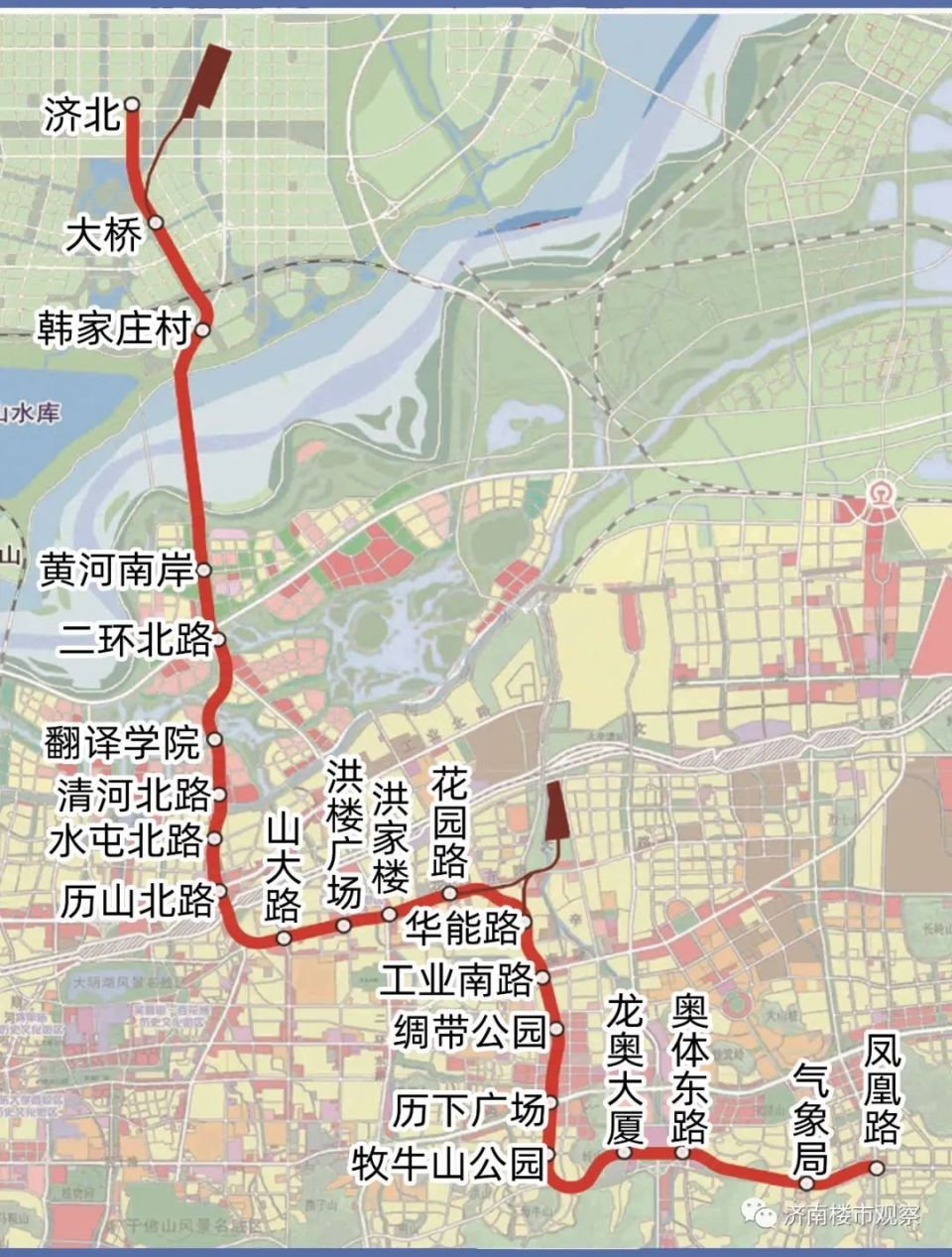 济南四号线地铁线路图图片