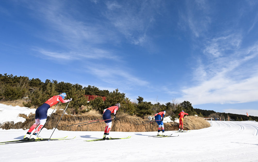 越野滑雪,快乐飞翔图片