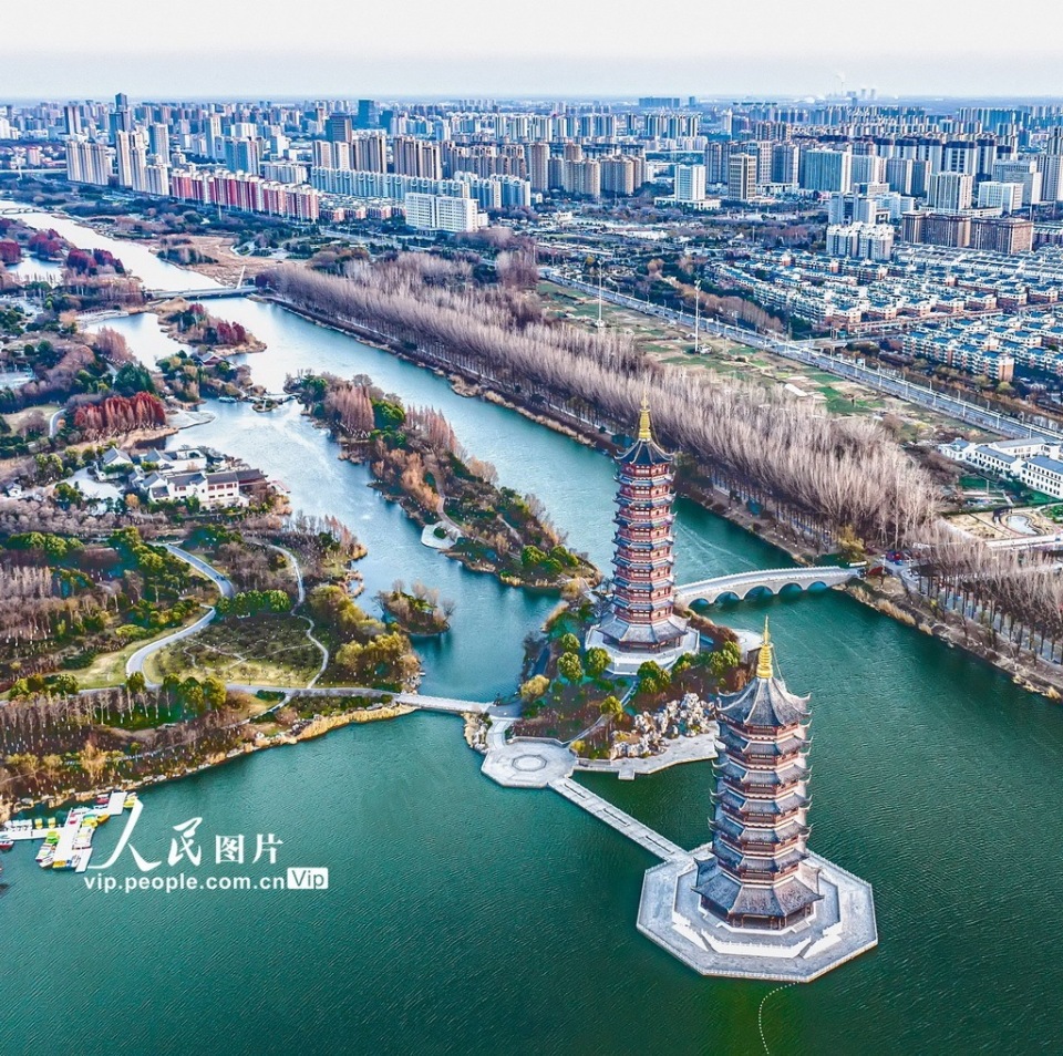 江苏宿迁:古黄河公园冬季美景