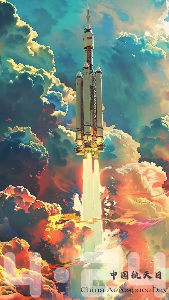 中国航天日ai海报作品来啦!
