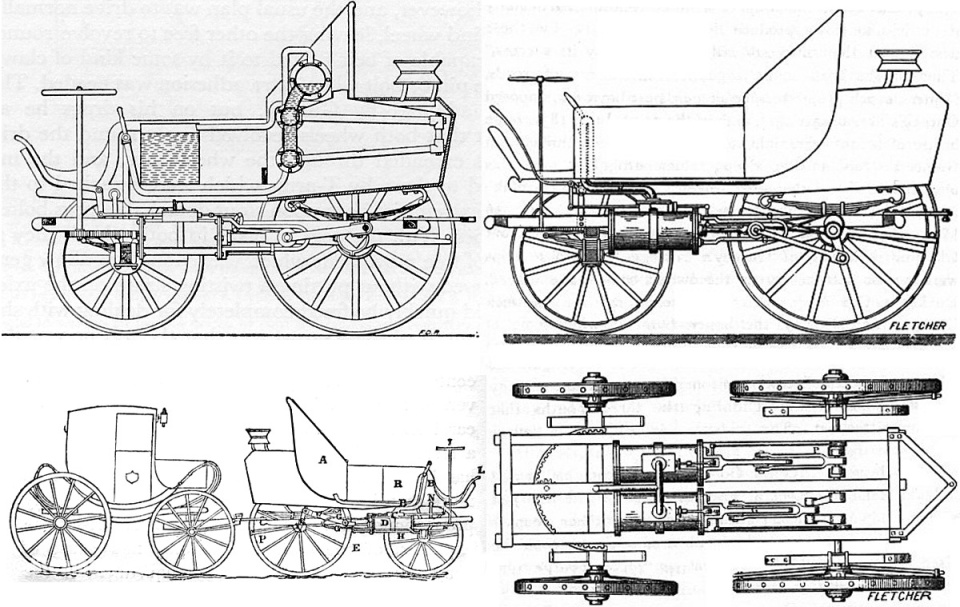 格尼第二辆蒸汽机车的图纸和总体外观.