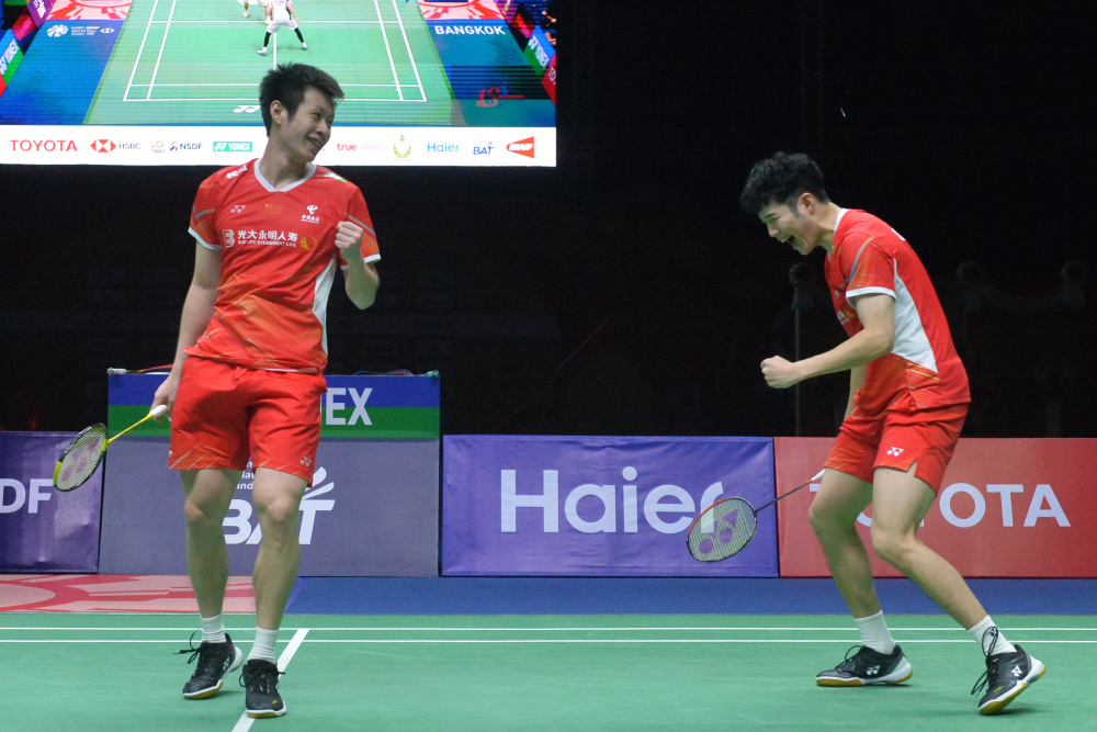 羽毛球泰国大师赛何济霆任翔宇夺得男双冠军