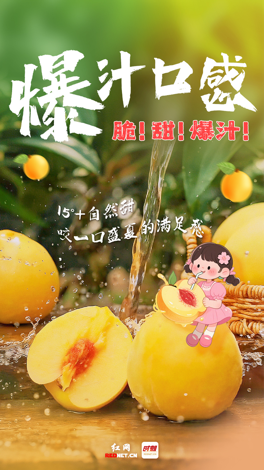 炎陵黄桃一口上头