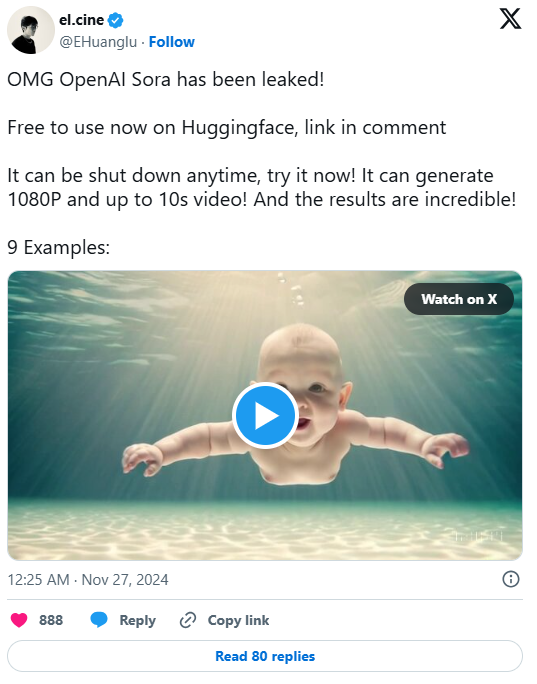 OpenAI 的 Sora 视频生成器疑似泄露 · 原文图片 5