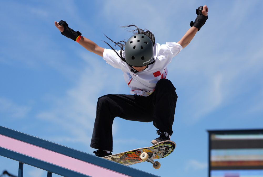 巴黎奥运会|滑板——中国选手亮相滑板女子街式比赛(3)